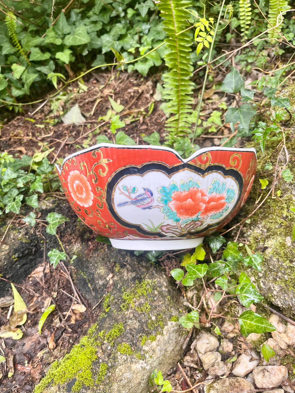 Frutero porcelana de Macau.
