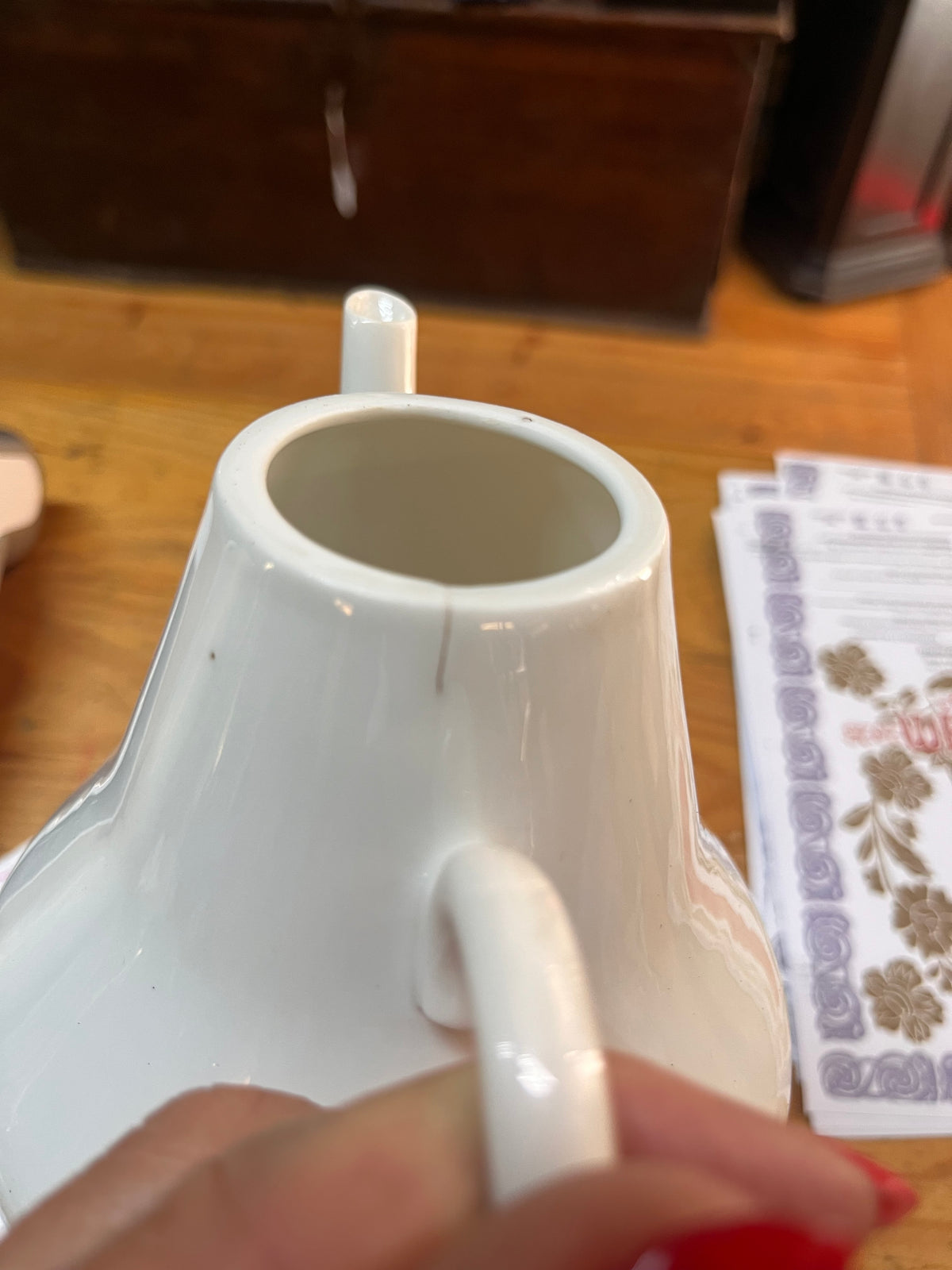 Tetera porcelana blanca de O Castro.