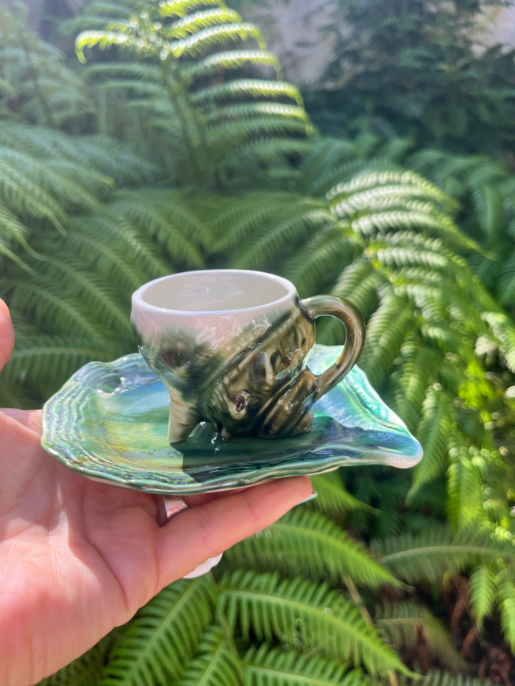 Juego de café japonès caracolas.