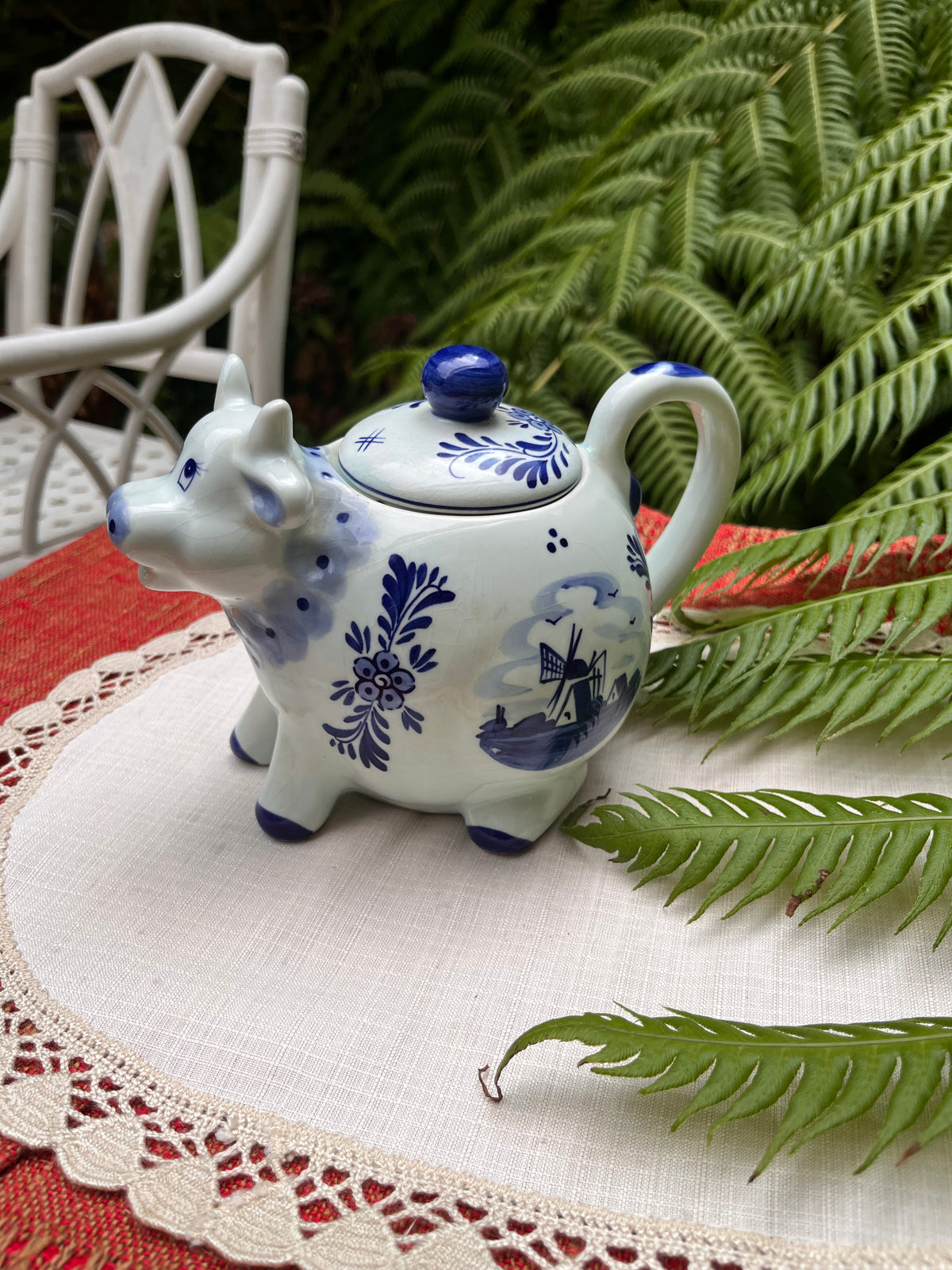 Tetera porcelana holandesa Delf.