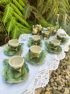 Juego de café japonès caracolas.