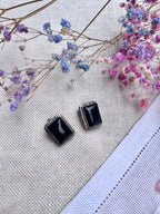 Pendientes de plata y ònice.