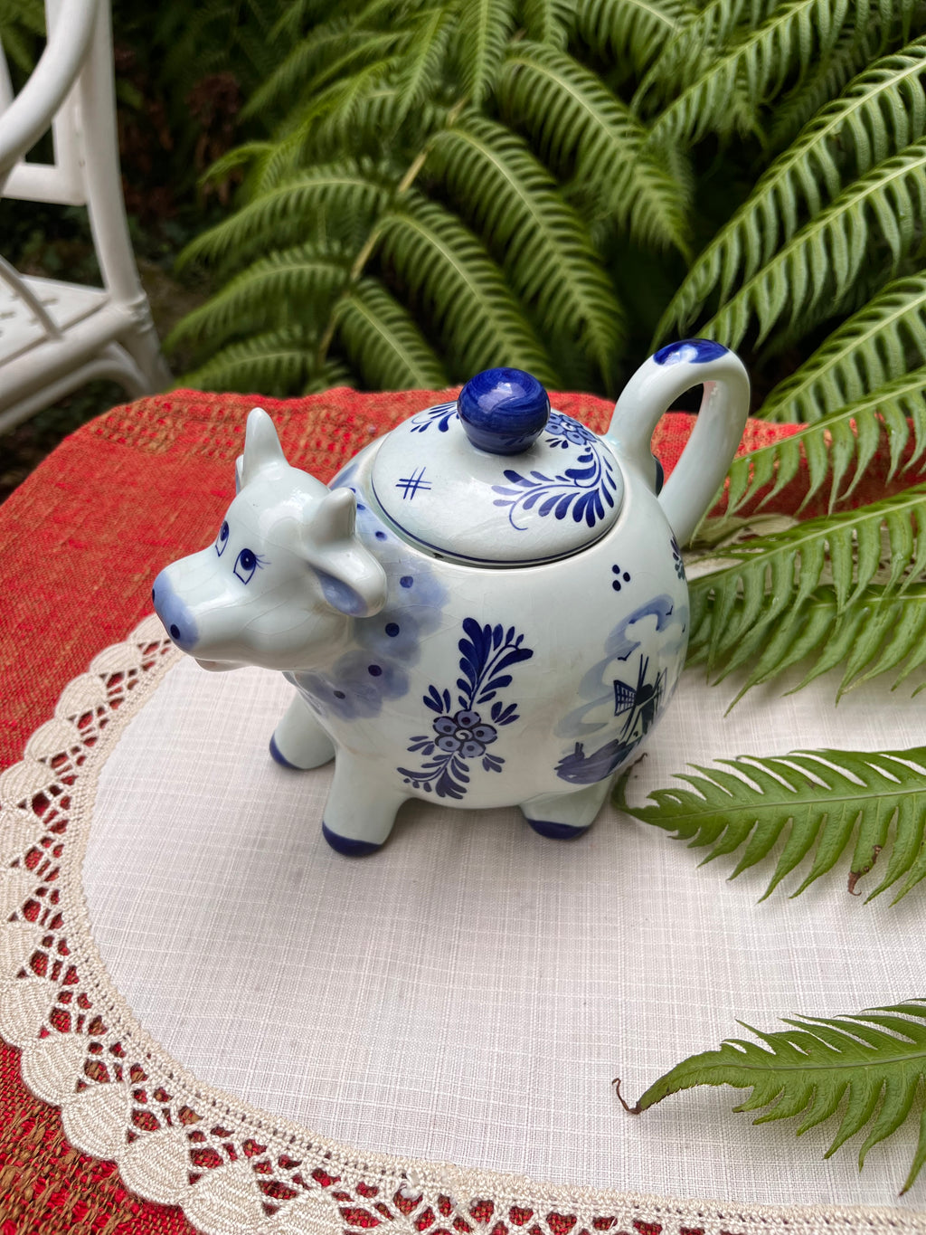 Tetera porcelana holandesa Delf.
