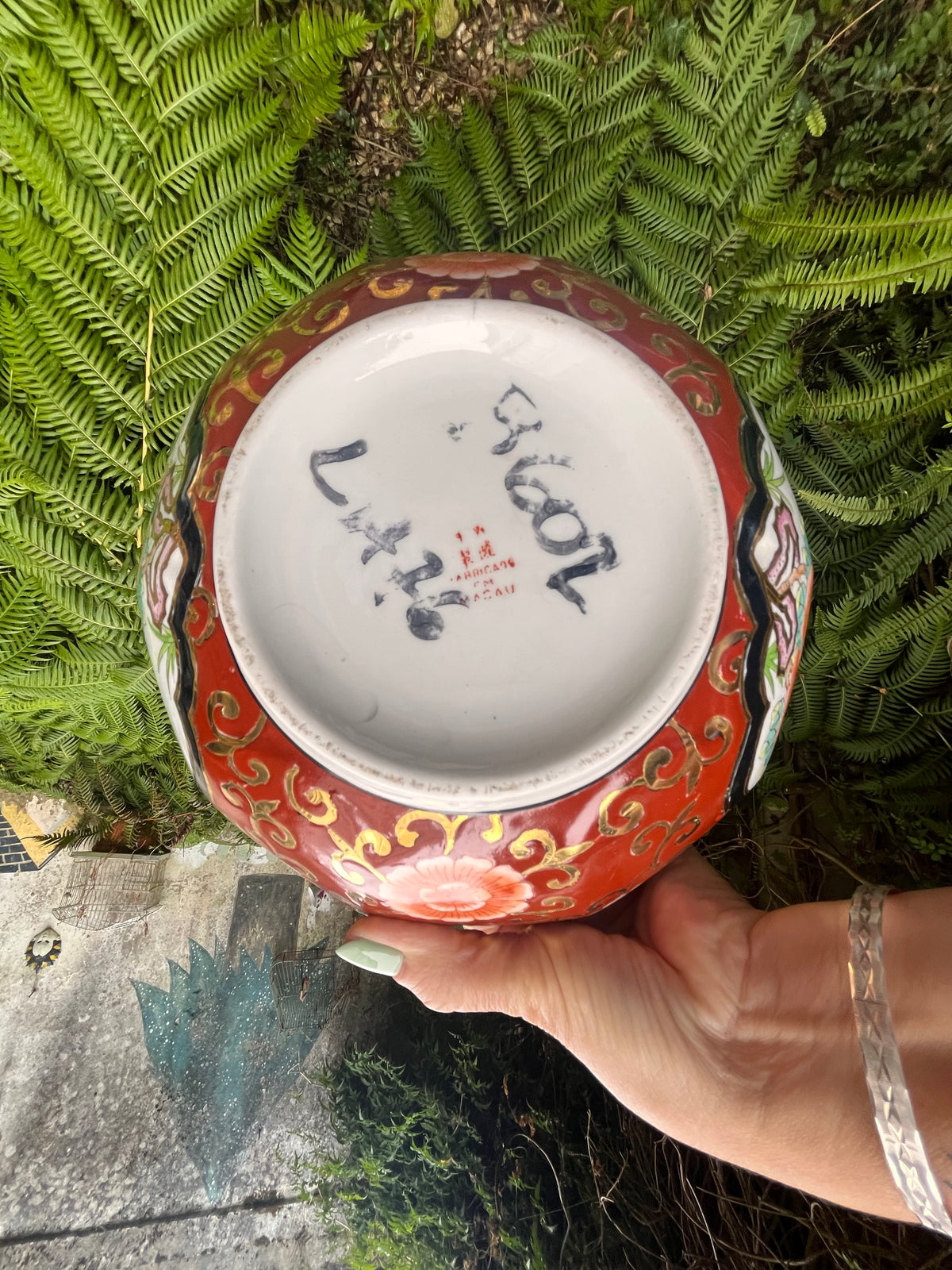 Frutero porcelana de Macau.