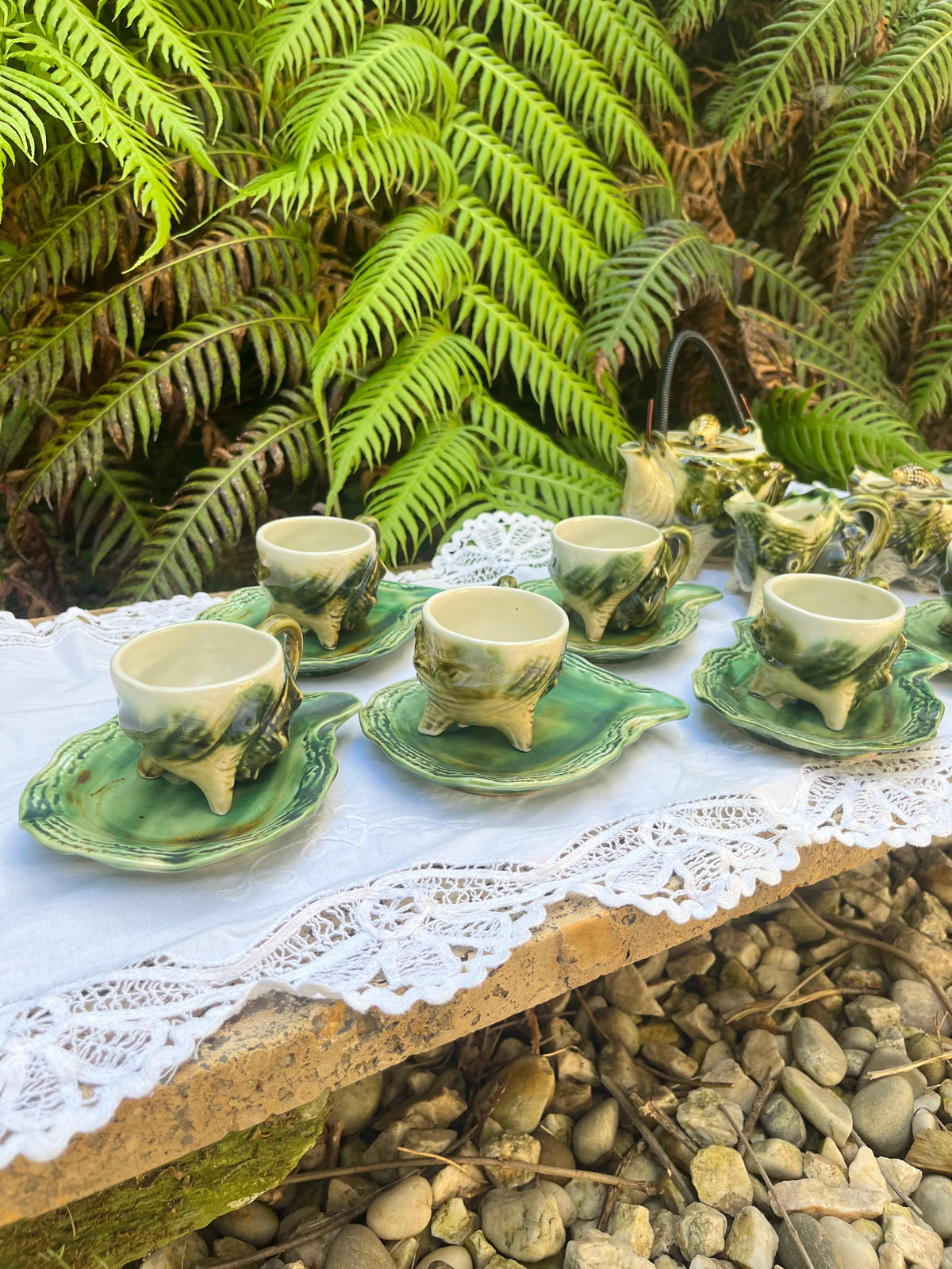Juego de café japonès caracolas.