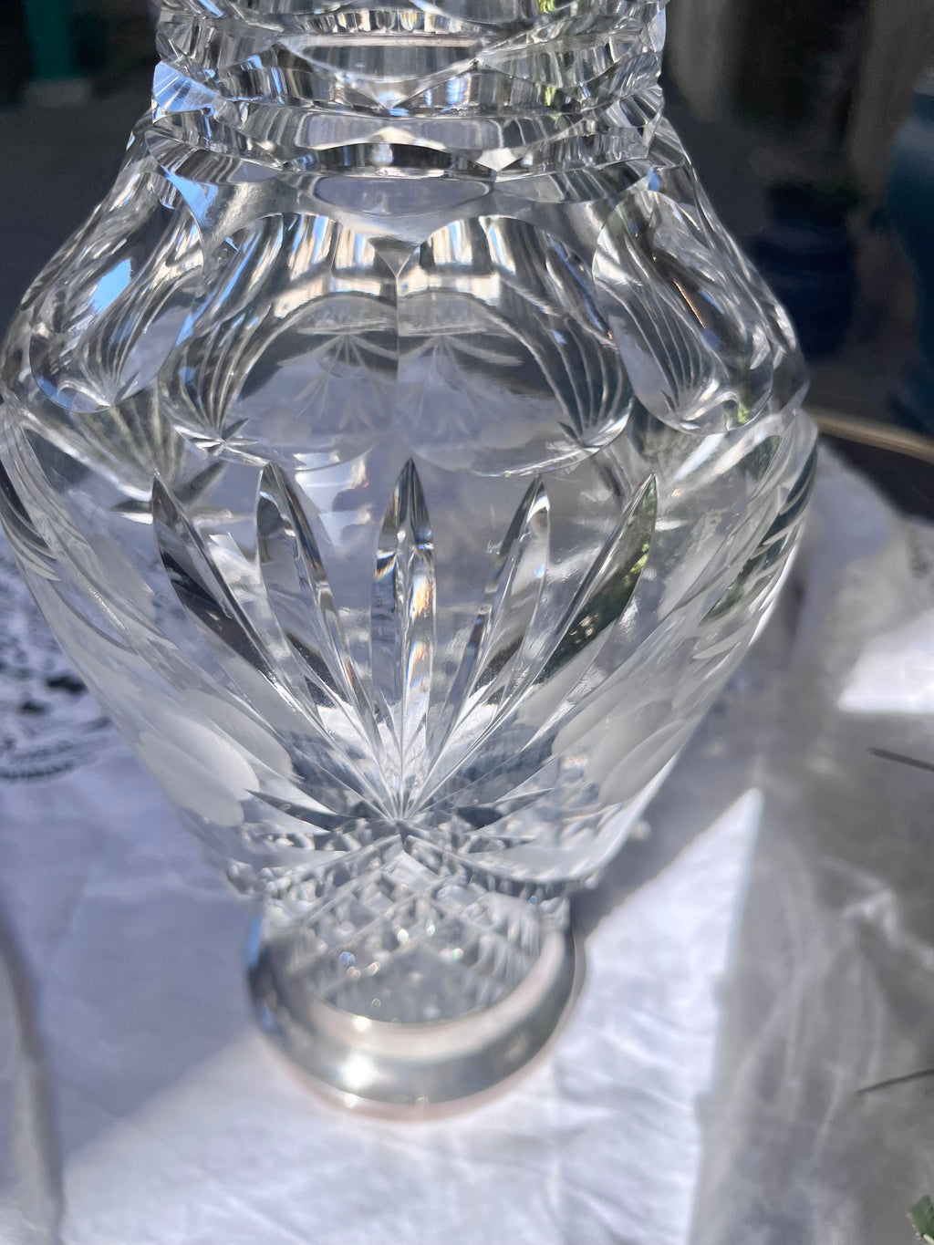 Jarrón cristal tallado