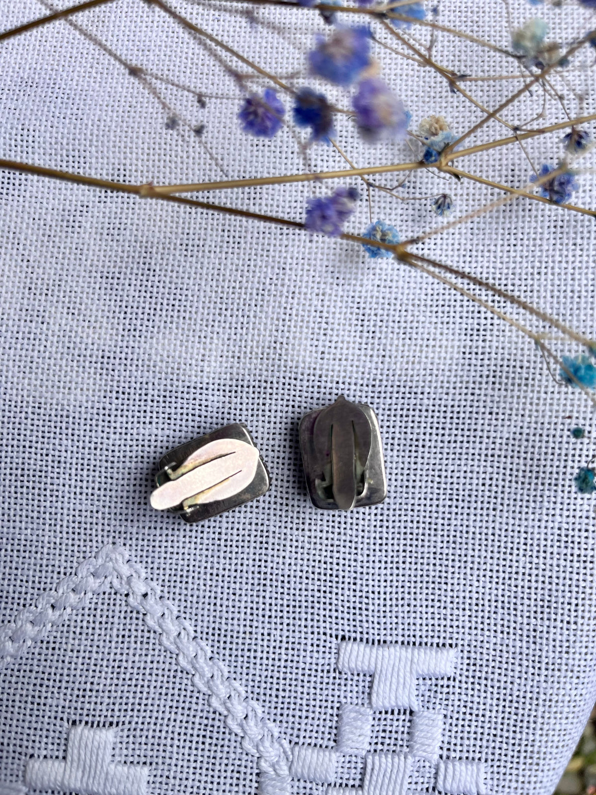 Pendientes de plata y ònice.