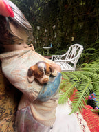 Figura pareja con perro de Lladrò.