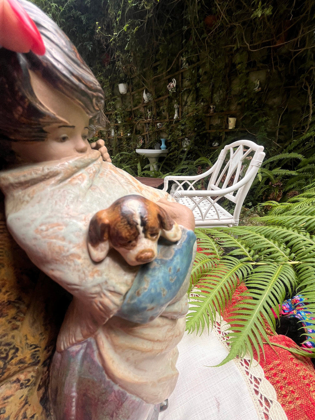 Figura pareja con perro de Lladrò.