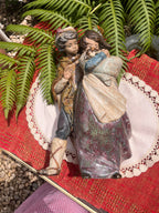 Figura pareja con perro de Lladrò.
