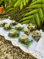 Juego de café japonès caracolas.