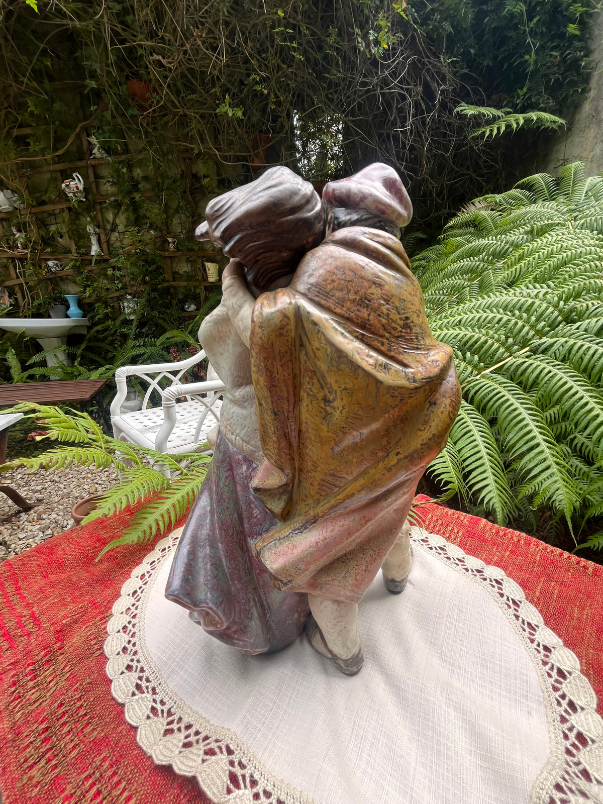 Figura pareja con perro de Lladrò.