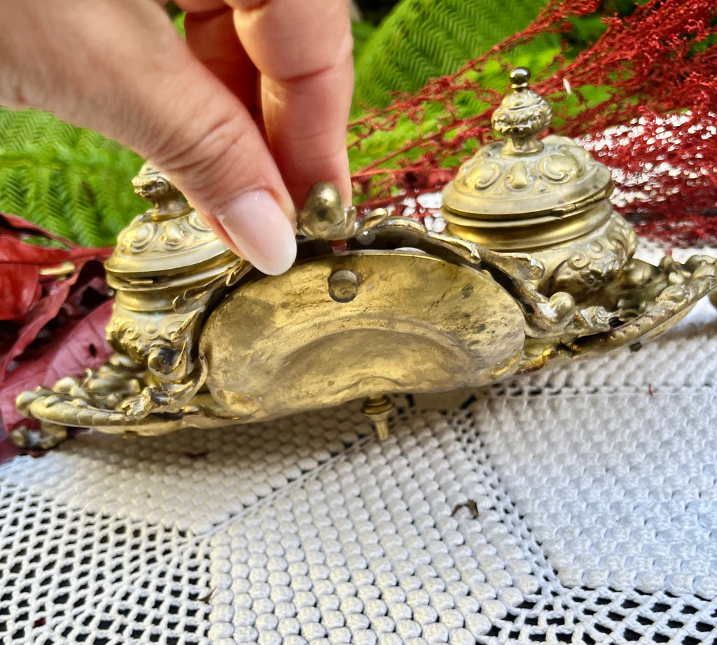 Escribanía sobremesa en bronce