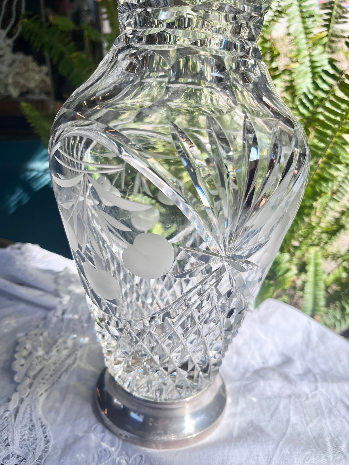 Jarrón cristal tallado