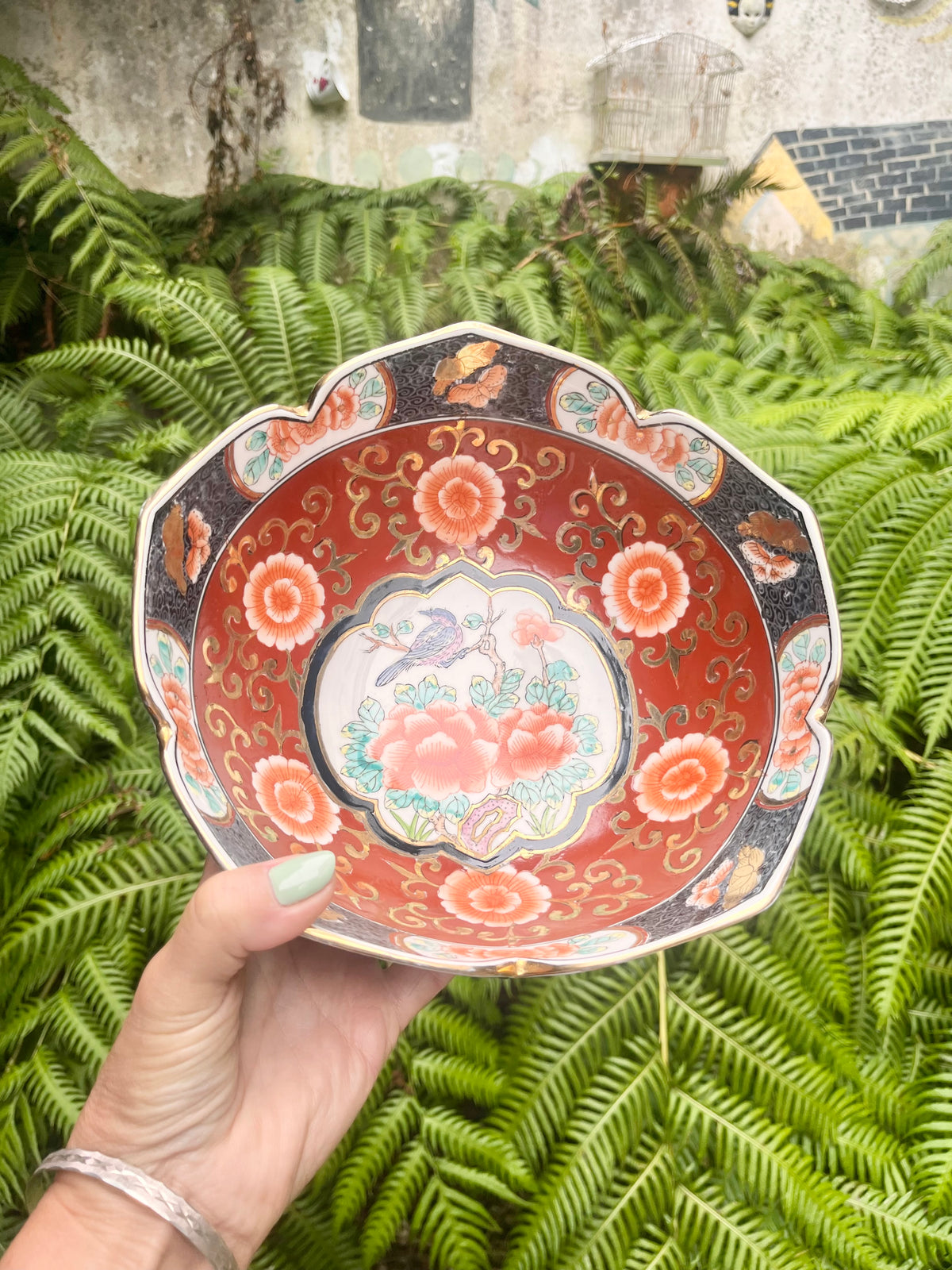 Frutero porcelana de Macau.