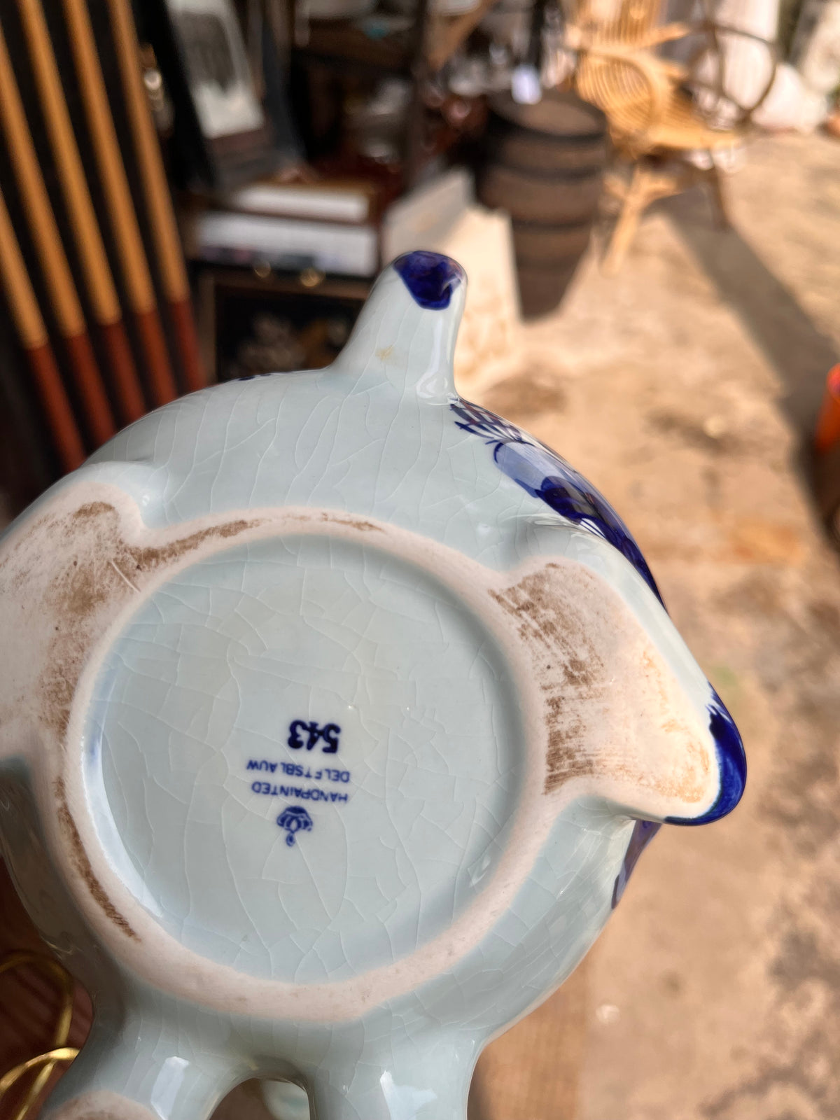 Tetera porcelana holandesa Delf.