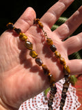 Conjunto collar y pulsera de ojo de tigre.